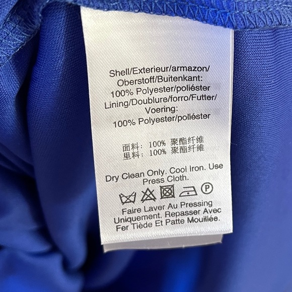 DKNY Long Sleeve Tie Neck Pleated Shift Dress Size 6 - Picture 5 of 5